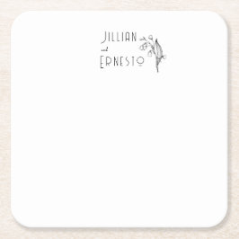 Lily of Valley || Vit Anpassningsbar Underlägg Papper Kvadrat