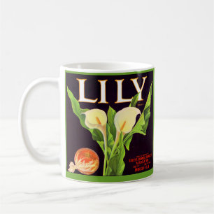 Lily orange låda 1930-talet kaffemugg