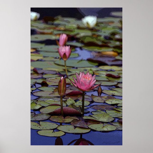 Lily Pad Art Poster -24x36 -andra storlekar tillgä (Framsidan)