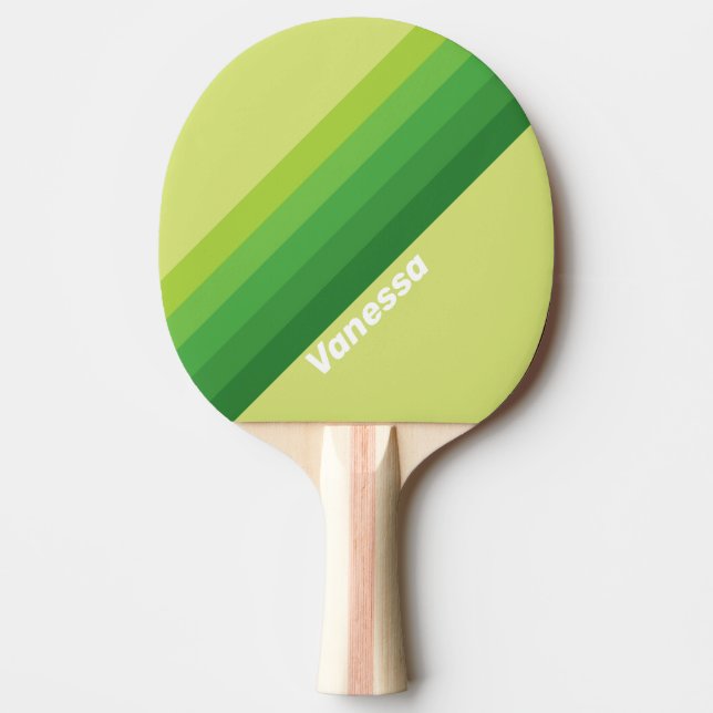 Lily Pad Green Stripes with Name Pingisracket (Framsidan)