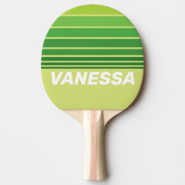 Lily Pad Grön Horisontell Randig med Namn Pingisracket