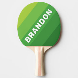 Lily Pad Grön Kraftiga Ränder med Namn Pingisracket