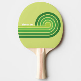 Lily Pad Grön Lockiga Ränder med Namn Pingisracket