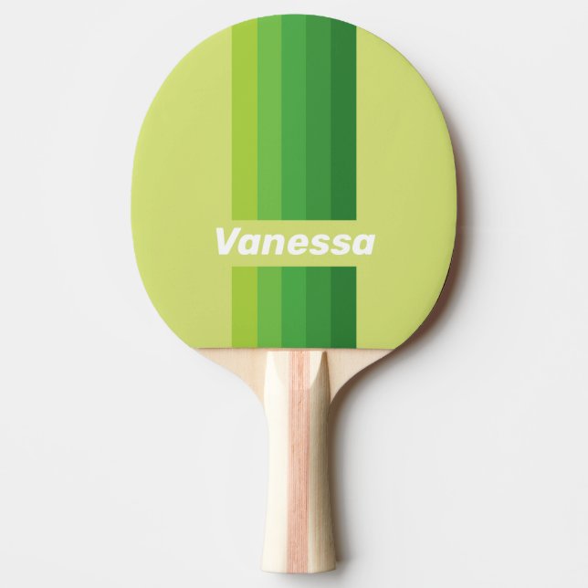 Lily Pad Grön Pin Stripe med namn Pingisracket (Framsidan)