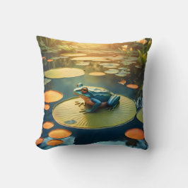 Lily Pad King – Groddjur Konst Kuddvar Kudde
