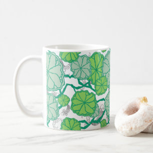 Lily Pad Koi Pond Mönster Kaffemugg