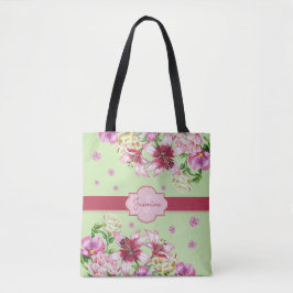 Lily & Peony Blommigt Mint Tygkasse