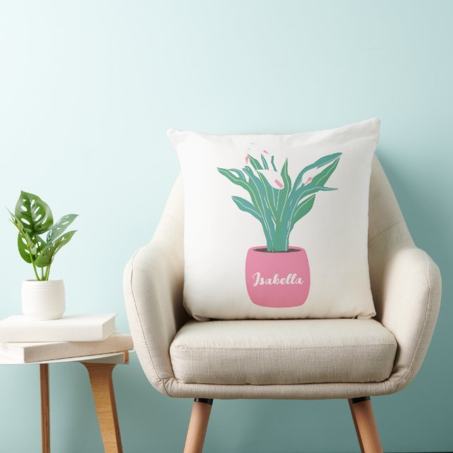 Lily Plant Personlig Kuddcover Kudde (Stol)