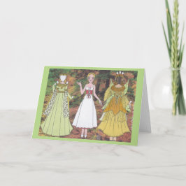 Lily Plays a Woodland Elf and Fairy Greeting Card Helgkort