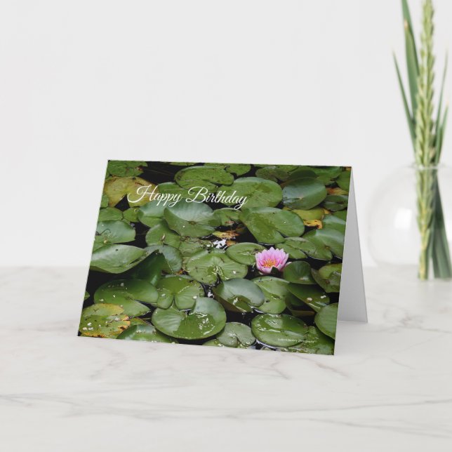 Lily Pond Birthday Card Kort (Framsida)