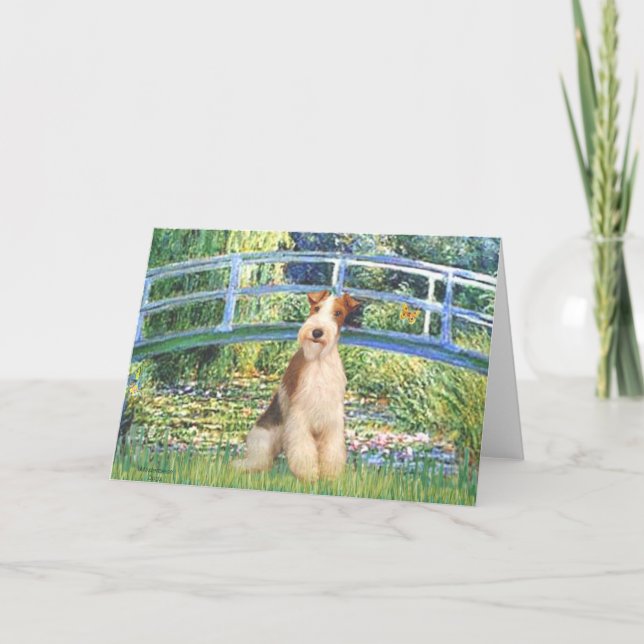 Lily Pond Bridge - Wire Fox Terrier 3 Kort (Framsida)