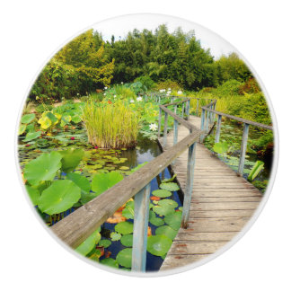 Lily Pond Ceramic Knob Knopp