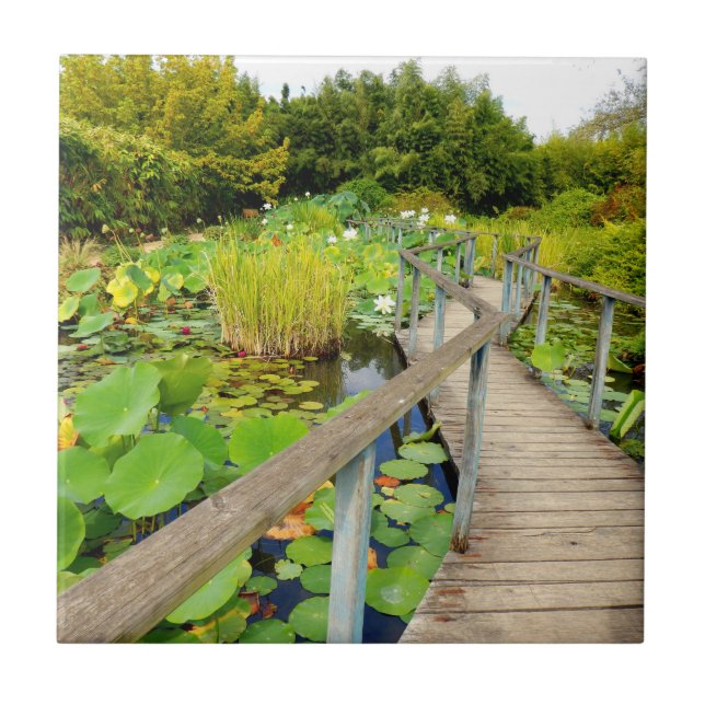 Lily Pond Ceramic Tile Kakelplatta (Framsidan)