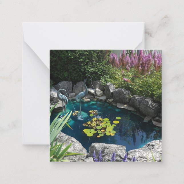 Lily Pond Flat Note Card Anteckningskort (Framsida)