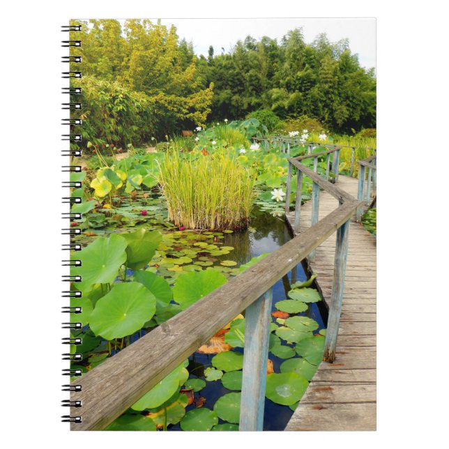 Lily Pond Photo Notebook Anteckningsbok (Framsidan)