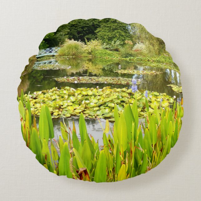 Lily Pond Round Cushion Rund Kudde (Framsidan)