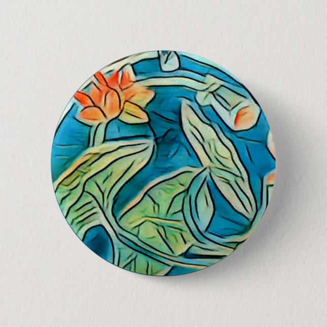 Lily Pond Sticker Knapp (Framsida)