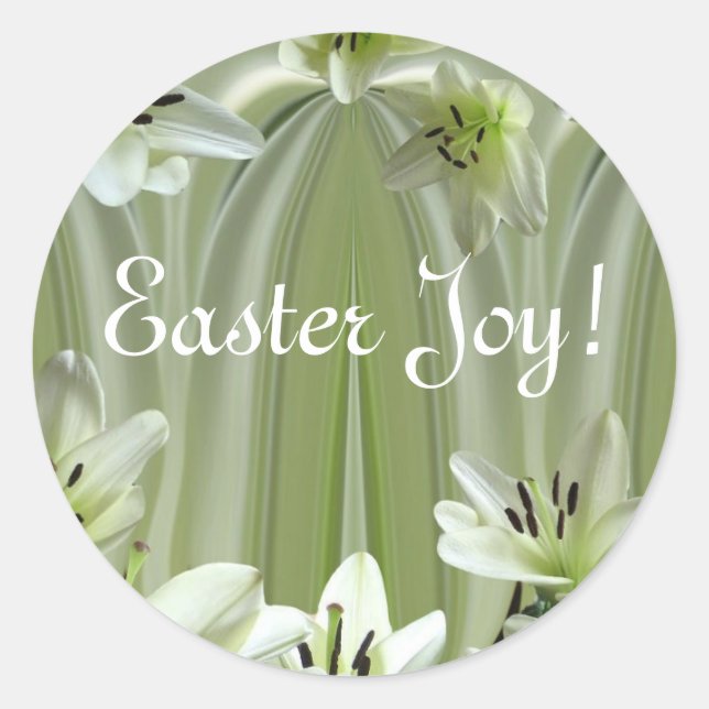 Lily-sammansättning Runt Klistermärke (Framsida)