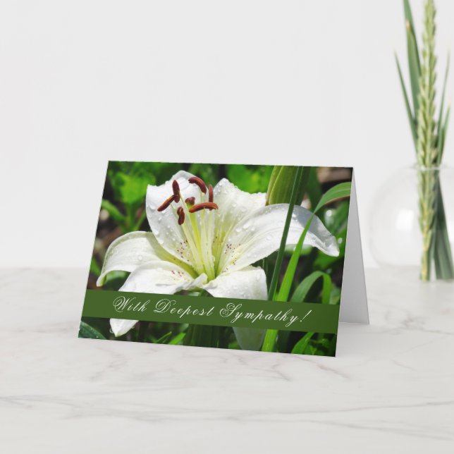Lily Sympathy Greeting Card Kort (Framsida)