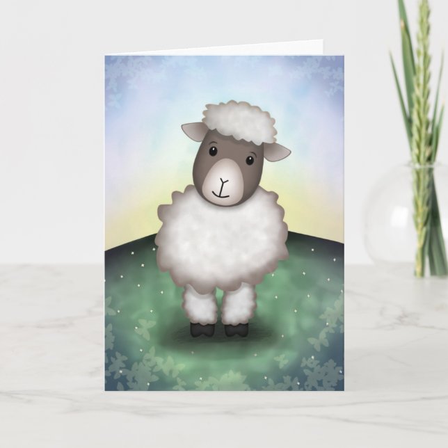 Lily the Lamb - Greeting Card Kort (Framsida)