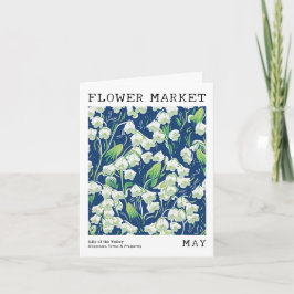 Lily Valley Birth Flower Market May Birthday Kort