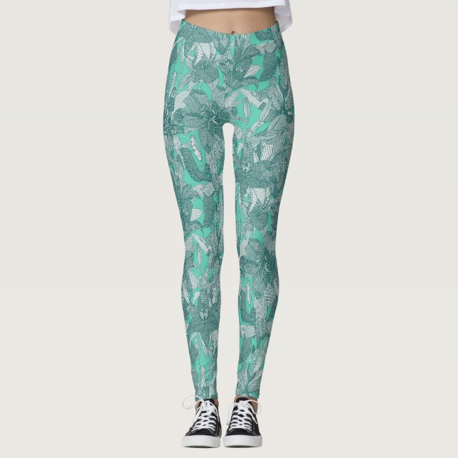 lily veridian grönt leggings (Framsida)
