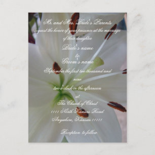 Lily Wedding-inbjudan med skript Inbjudan Vykort