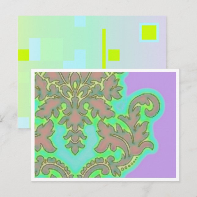 Lilyblomma med kant vykort (Fram/baksida)