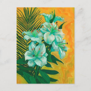 Lilyblommor Palmblad, Vårblommig Konstnärlig Målni Vykort