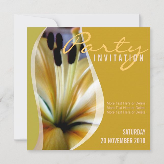 Lilyfest + Inbjudan för alla tillfällen (Framsida)