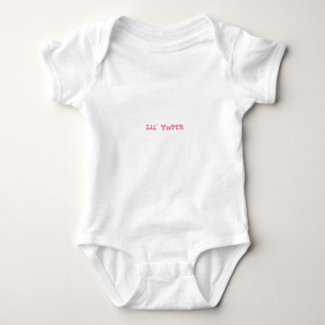 Lil'Yooper Michigan Baby Bodykostyts ROSA T Shirt (Framsida)