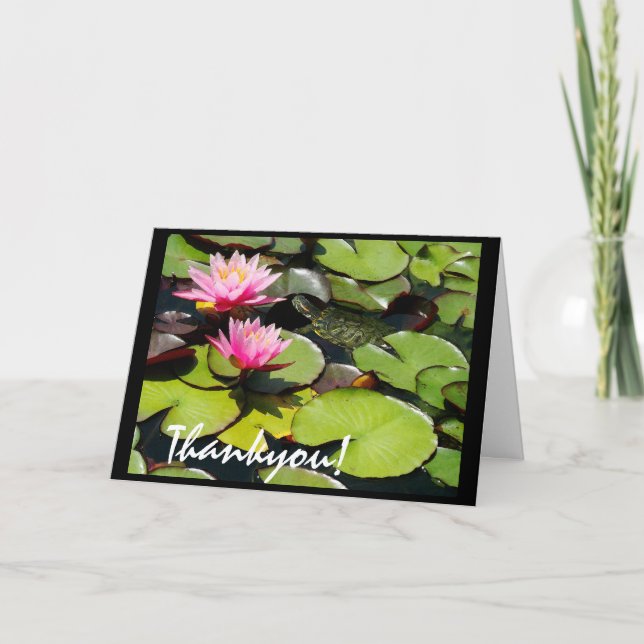 Lilypad Turtle Tack Card Kort (Framsida)