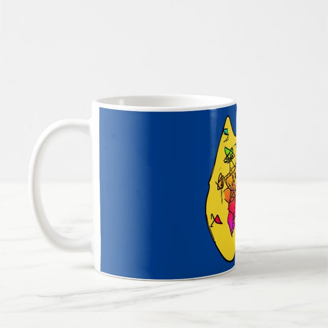 Lily's Abstrakt Cat Kaffemugg (Vänster)