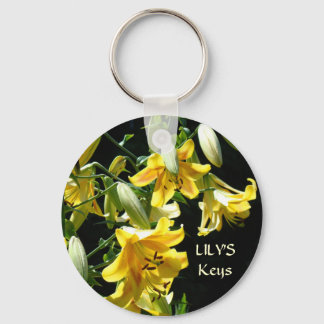 LILY'S Nycklar nyckelring Gul Lily Blommor nyckelr