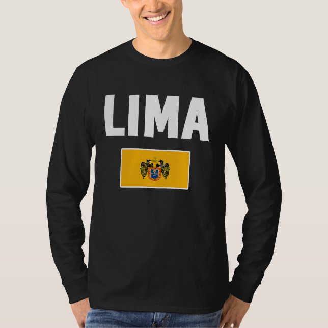 Lima Flag souvenir  Peru T Shirt (Framsida)
