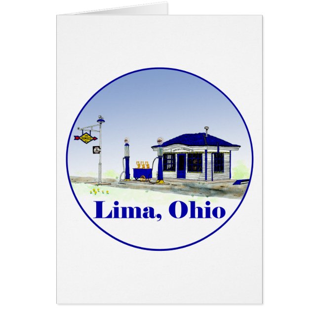 Lima, Ohio Hälsningskort (Framsidan)