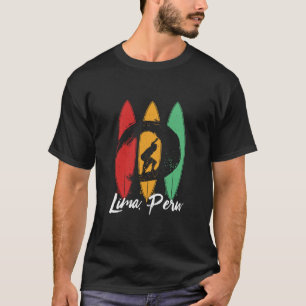 Lima Peru Beach Vintage Retro Surfing T Shirt