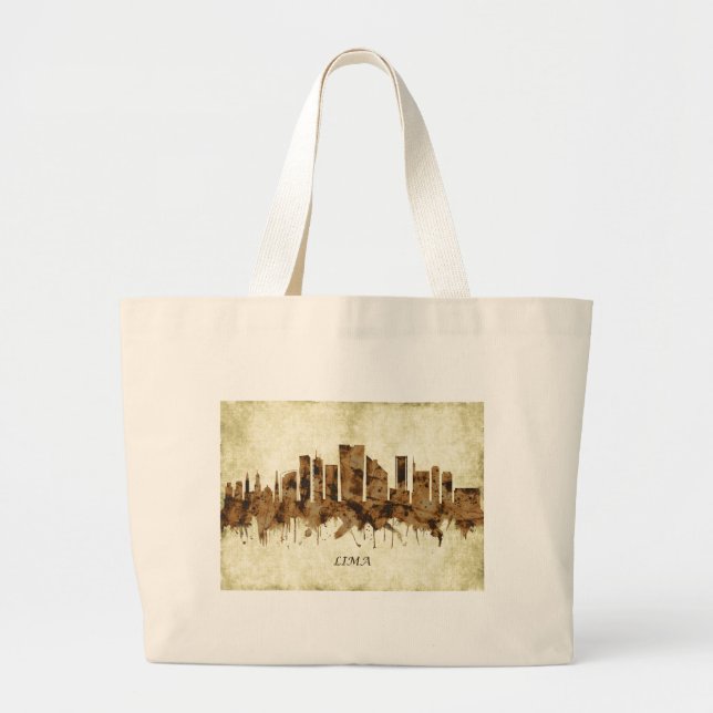 Lima Peru Cityscape Jumbo Tygkasse (Framsidan)