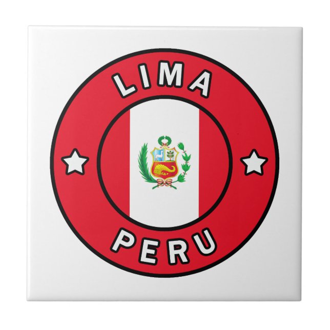 Lima Peru Kakelplatta (Framsidan)