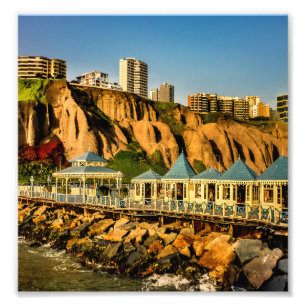 Lima Peru kust- platsfoto Fototryck