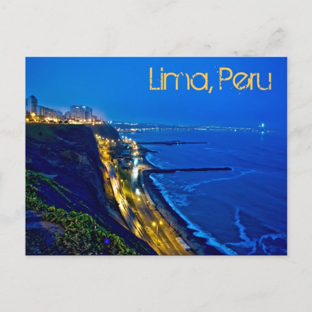 Lima, Peru, Miraflores District, SA Vykort (Framsida)