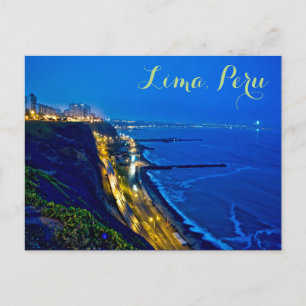Lima, Peru, Miraflores District, SA Vykort