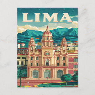 Lima, Peru Plaza Mayor Stylist Vykort