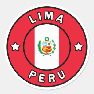 Lima Peru Runt Klistermärke