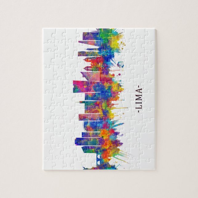 Lima Peru Skyline Pussel (Vertikal)