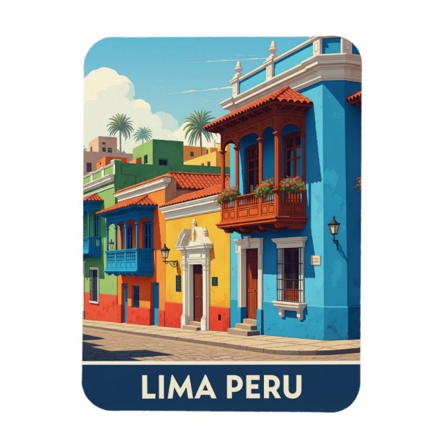 Lima Peru Travel Magnet (Vertikal)