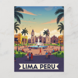Lima Peru Travel Vykort