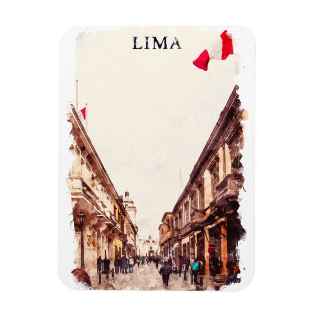 Lima Perus arkitektur Travel Magnet (Vertikal)