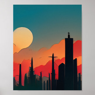 Lima Tecknad stil Poster