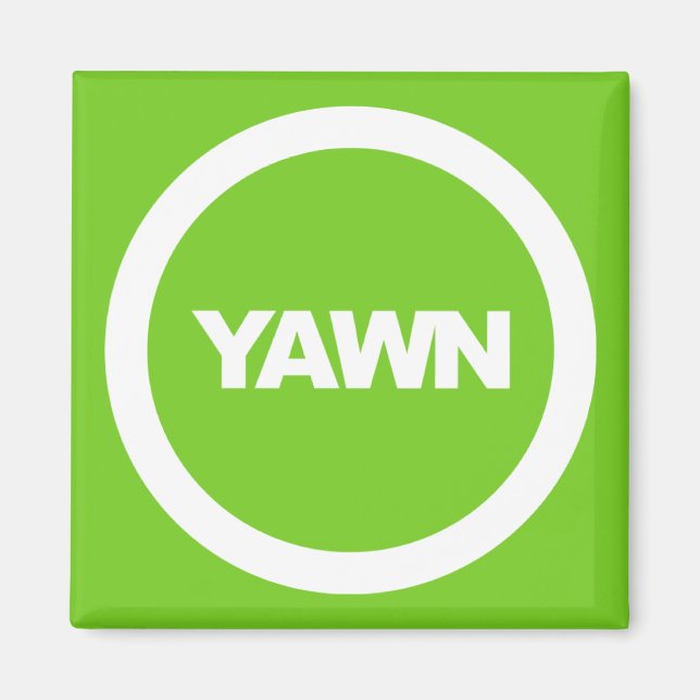Lima Yawn Brand Dorm Fridge Magnet (Framsidan)